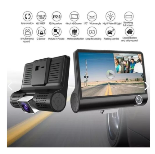 Camara Dvr Para Automovil Con 3 Camaras