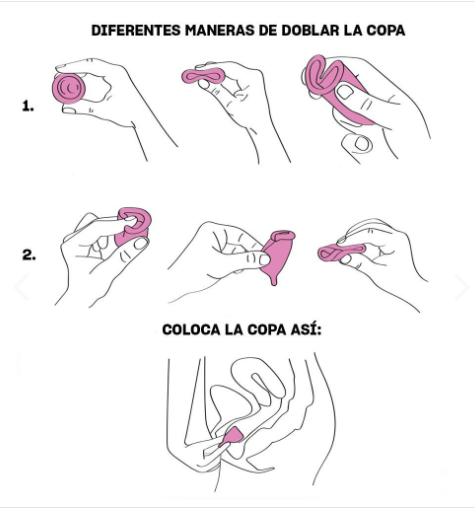 Copa menstrual de silicona médica